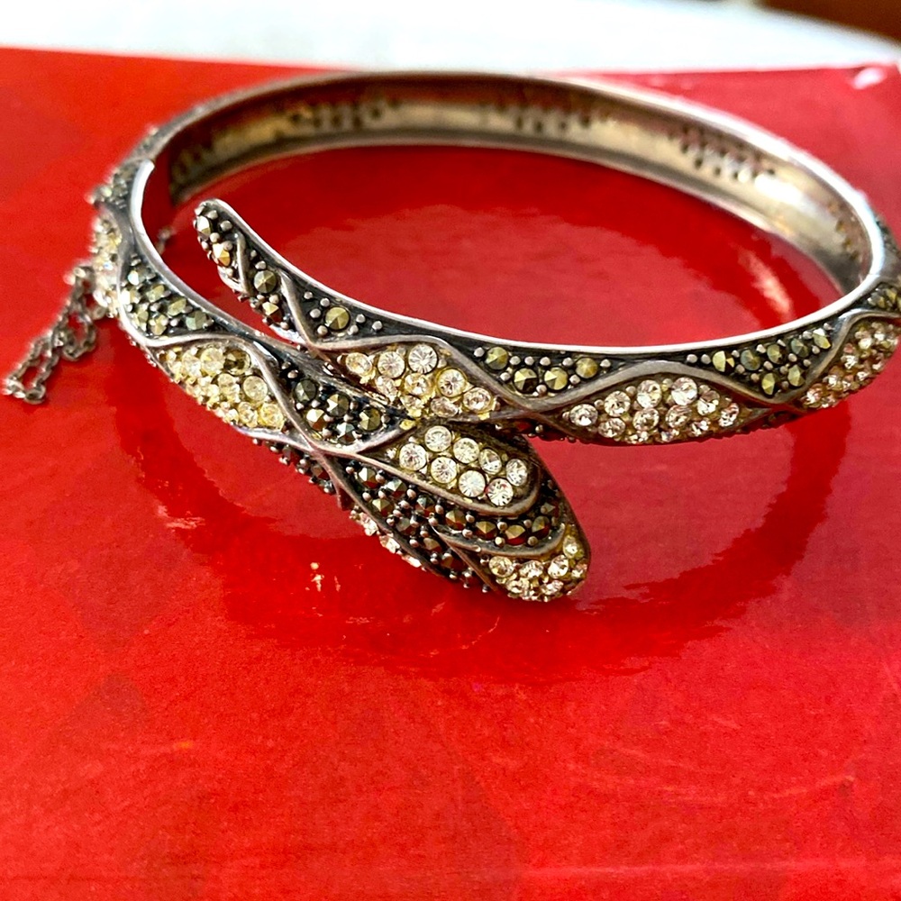 Vintage Snake Bracelet/ sterling silver
